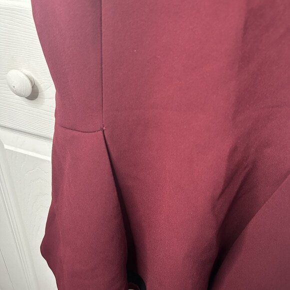 Nicholas Burgundy Lace Bra V-Neck Sleeveless Midi Dress Women's Size 4 - Picture 4 of 10